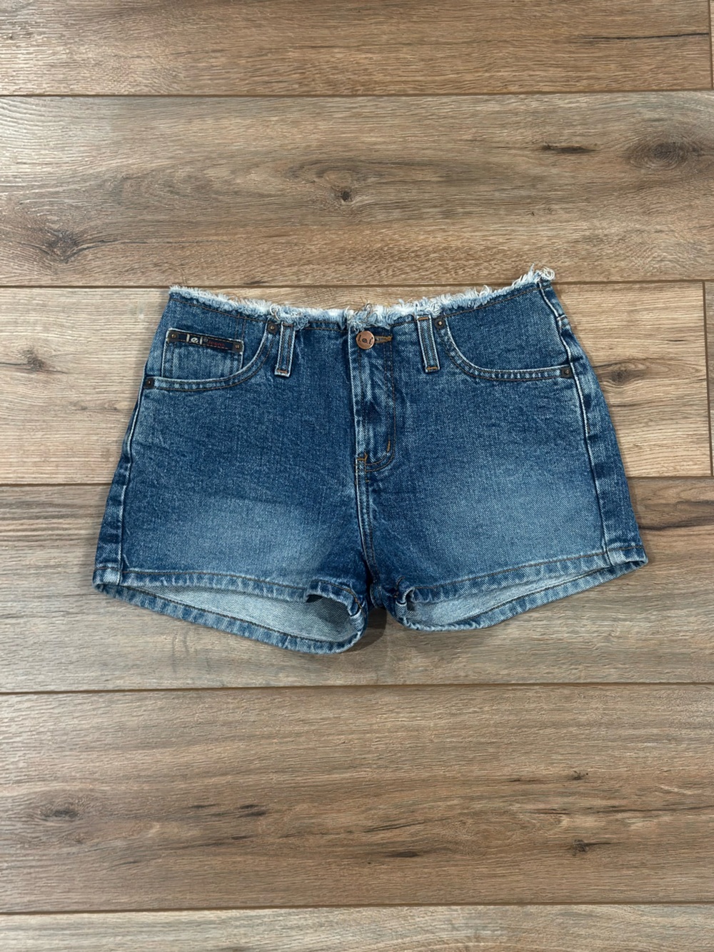 L.E.I 100% Cotton Vintage 2000s Y2k Mid-rise Denim Micro Shorts | Size 2